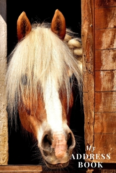 Paperback My Address Book: Horse Cover - Address Book for Names, Addresses, Phone Numbers, E-mails and Birthdays Book