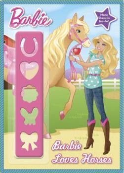 Paperback Barbie Loves Horses [With Stencils] Book