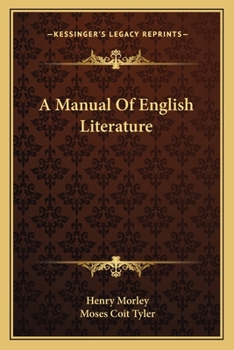 Paperback A Manual Of English Literature Book