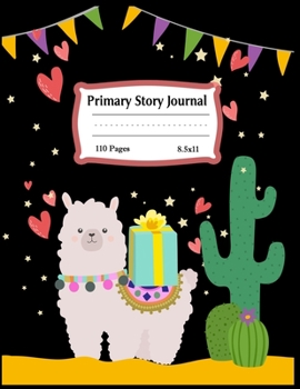 Primary story journal: Lama Primary Composition Half Page for drawing and other half for writing story  -110 pages large (8.5" x 11" Notebook), Learn ... ...kids,girls,boys  (Children's Journals)