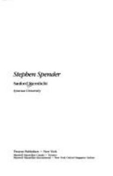 Hardcover Stephen Spender Book
