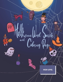 Halloween Word Search and Coloring Page: Word search page and solution page| For Kid and adult| Scary words and coloring (Halloween Books)