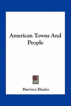 Paperback American Towns And People Book