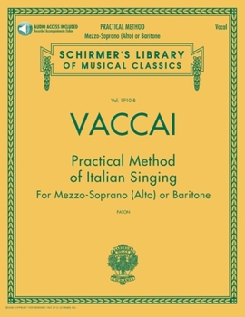 Paperback Practical Method of Italian Singing - Alto or Baritone (Book/Online Audio) [With CD (Audio)] Book