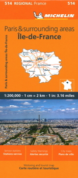 Loose Leaf France: Paris and Surrounding Areas Map 514 [French] Book