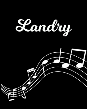 Paperback Landry: Sheet Music Note Manuscript Notebook Paper - Personalized Custom First Name Initial L - Musician Composer Instrument C Book