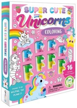 Misc. Super Cute Unicorns Coloring Set: With 16 Stackable Crayons Book