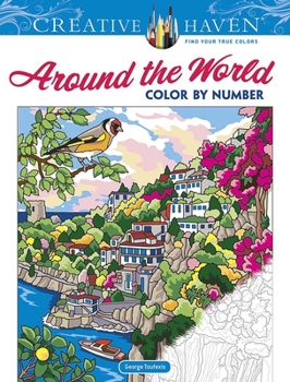 Paperback Creative Haven Around the World Color by Number Book