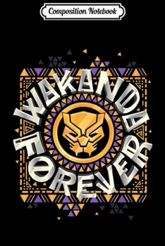 Composition Notebook: Marvel Black Panther Wakanda Forever Emblem  Journal/Notebook Blank Lined Ruled 6x9 100 Pages