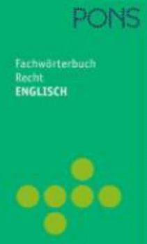 Hardcover PONS Fachwörterbuch Recht Englisch - Deutsch / Deutsch - Englisch [German] Book