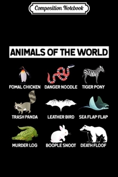 Composition Notebook: Animals Of The World Gifts For Animal Wild Lovers Gifts  Journal/Notebook Blank Lined Ruled 6x9 100 Pages