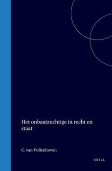 Hardcover Het Onbaatzuchtige in Recht En Staat [German] Book