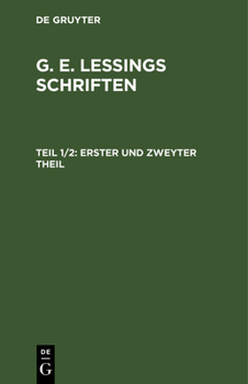 Hardcover Erster Und Zweyter Theil [German] Book