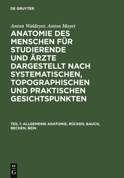 Hardcover Allgemeine Anatomie, Rücken, Bauch, Becken, Bein [German] Book