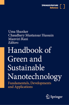 Hardcover Handbook of Green and Sustainable Nanotechnology Book