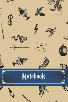 Paperback Notebook: Harry Potter Inspired Notebook & Journal - Ruled Writing Paper for Aspiring Wizards Book