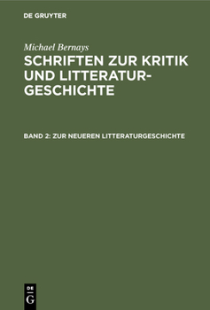 Hardcover Zur Neueren Litteraturgeschichte [German] Book