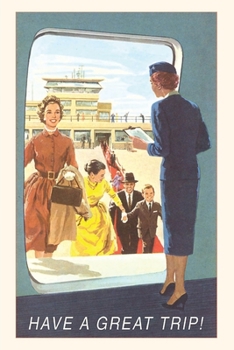 Paperback Vintage Journal Boarding The Plane Travel Poster Book
