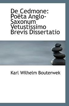 Paperback de Cedmone: Poeta Anglo-Saxonum Vetustissimo Brevis Dissertatio Book