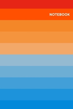 Notebook: Vintage Rainbow Retro Classic Lined Paper Journal Great for Writing Down Daily Notes and Diary - 120 Lined Pages, Size 6”x 9”.