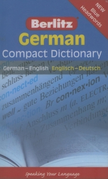 Vinyl Bound German Compact Dictionary (Berlitz Compact Dictionary) Book