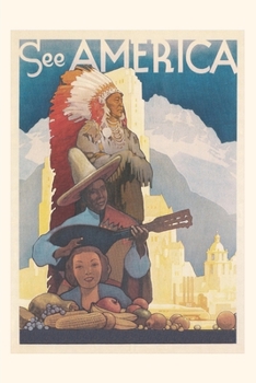 Paperback Vintage Journal Travel Poster for US Book