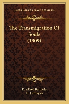 Paperback The Transmigration Of Souls (1909) Book