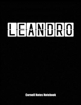 Cornell Notes Notebook : Cornell Note Paper Notebook. Blank Books for College Students. Large College Ruled Medium Lined Journal Note Taking System for School and University. Personalized Name: Leandr