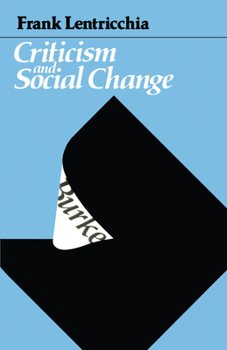Paperback Criticism and Social Change Book