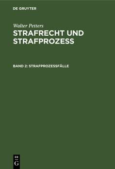 Hardcover Strafprozeßfälle [German] Book