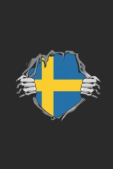 Paperback Sweden Flag In The Chest: Graph Paper Notebook (6" x 9" - 120 pages) Sweden Themed Notebook for Gift / Daily Activity Journals / Diary Book