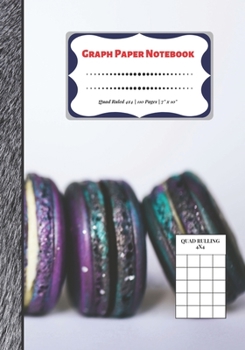 Paperback Graph Paper Notebook: Quad Ruled 4x4 - 110 Pages - 7" x 10" Squared Graphing Paper * Blank Notebook * Grid Paper * Softback ...(Composition Book