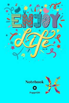 Paperback Dot Grid Notebook Pisces Sign Cover Color Aqua 160 pages 6x9-Inches Book