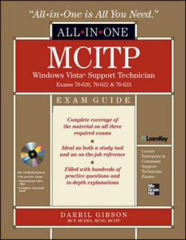 Hardcover MCITP Windows Vista Support Technician Exam Guide: Exam 70-620, 70-622, and 70-623 [With CDROM] Book