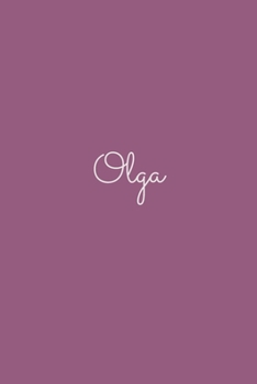 Olga: notebook with the name on the cover, elegant, discreet, official notebook for notes, dot grid notebook,