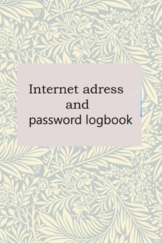 Paperback internet adress and password logbook: Password Log Book: Email Password Organizer, Password Keeper Book, Passcode Diary, Password Storage Book, Hydran Book