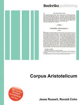 Paperback Corpus Aristotelicum Book