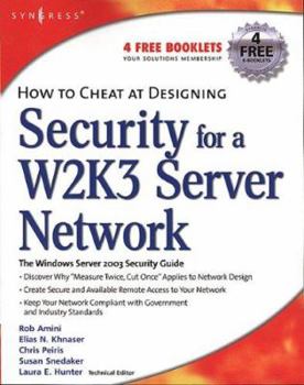 Paperback How to Cheat at Designing Security for a Windows Server 2003 Network Book