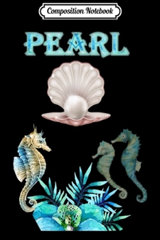 Composition Notebook: Pearl Seahorse Ocean Theme  Journal/Notebook Blank Lined Ruled 6x9 100 Pages
