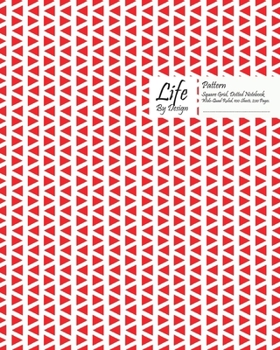 Paperback Traingle Pattern Square Grid, Quad Ruled, Composition Notebook, 100 Sheets, Large Size 8 x 10 Inch Red Cover Book