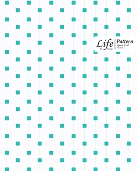 Paperback Cube Pattern Square Grid, Quad Ruled, Composition Notebook, 100 Sheets, Large Size 8 x 10 Inch Royal Blue Dots Cover Book