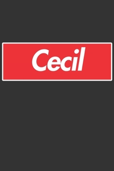 Paperback Cecil: Cecil Planner Calendar Notebook Journal, Personal Named Firstname Or Surname For Someone Called Cecil For Christmas Or Book