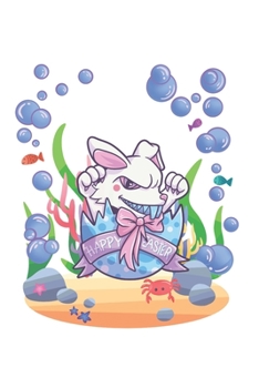 Funny Easter Bunny Notebook: Blank Paper Journal 6x9 - 120 Pages