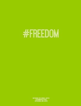 Notebook for Cornell Notes, 120 Numbered Pages, #FREEDOM, Lime Cover : For Taking Cornell Notes, Personal Index, 8. 5 X11 , Hashtag Series, Genius Edition