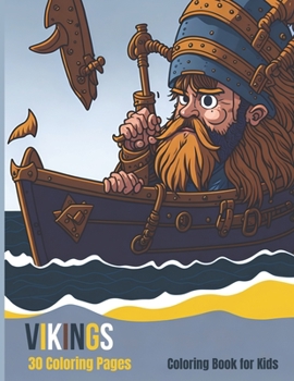 Paperback Viking Coloring Book for Kids 30 Coloring pages. Book