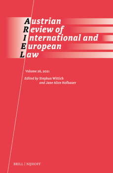 Hardcover Austrian Review of International and European Law (2021) Book