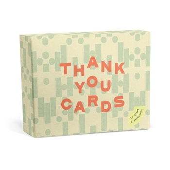 Misc. Mosaic Mint Thank-You Boxed-Cards Set: 10 Abstract-Patterned Cards & Envelopes for Showing Your Appreciation Book