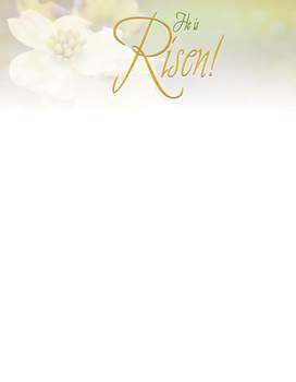 Loose Leaf Risen Easter Dogwood Letterhead (Pkg of 50) Book