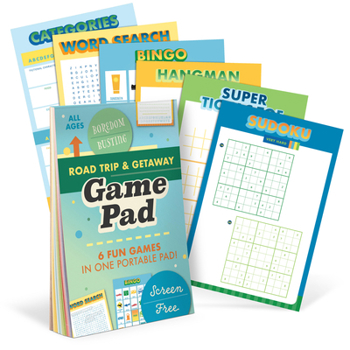 Knock Knock Roadtrip & Getaway On-The-Go Game Pad, Travel Car Activities Book for Kids