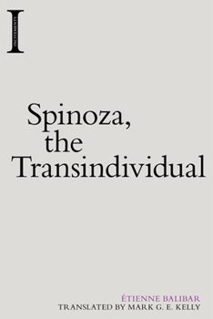 Hardcover Spinoza, the Transindividual Book